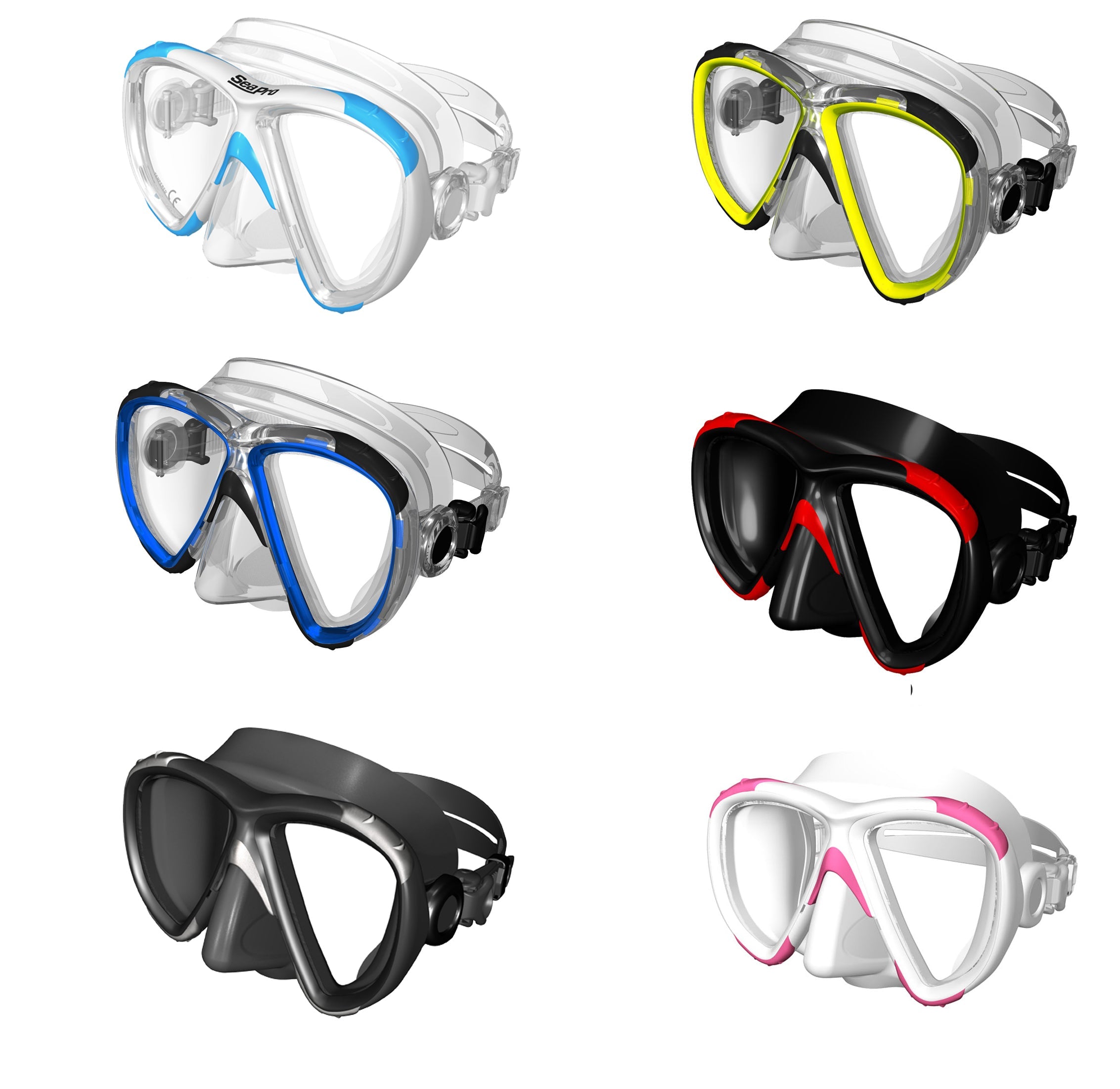 SeaPro Optical dykkermaske i flere farver