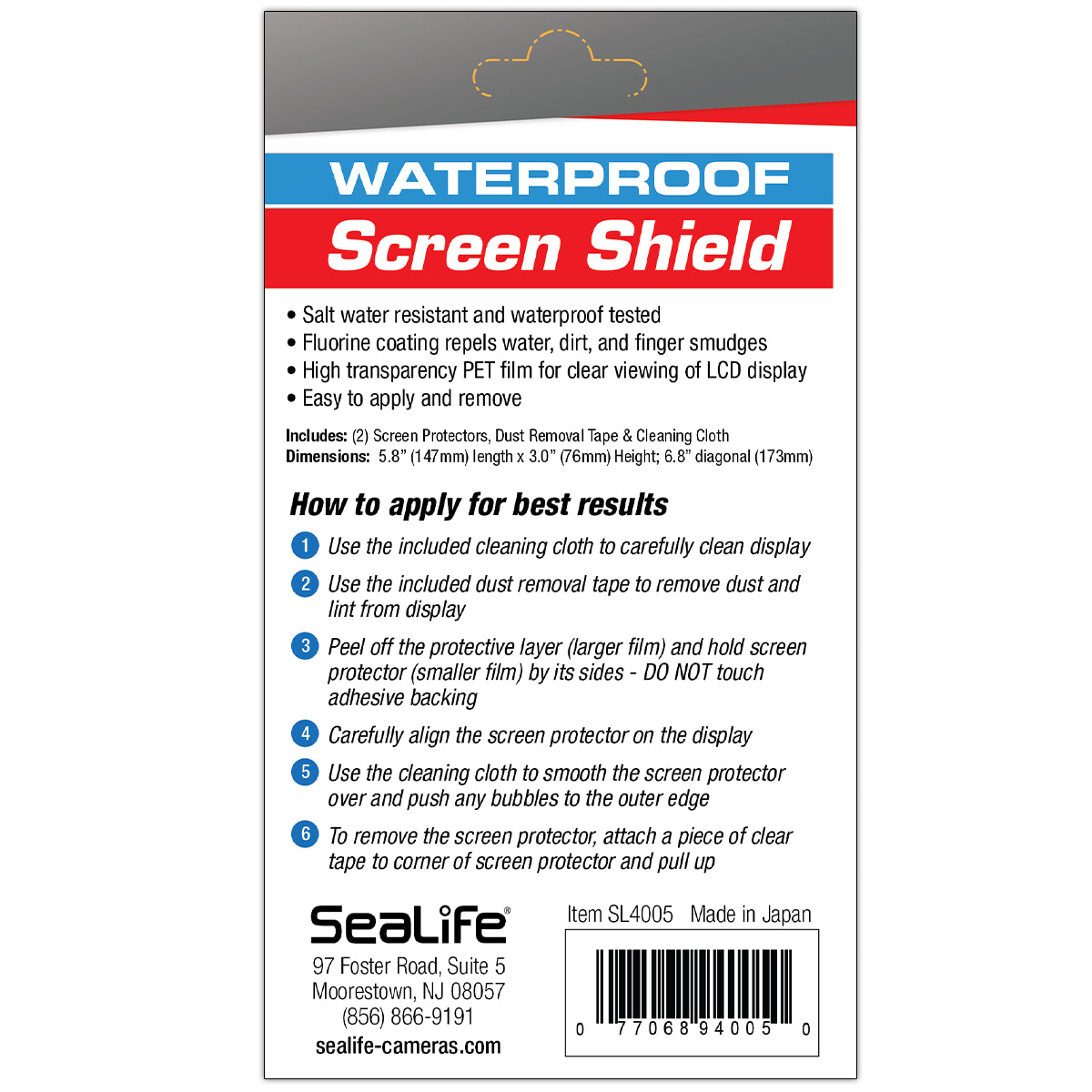 Screen Shield til SeaLife SportDiver undervandshus