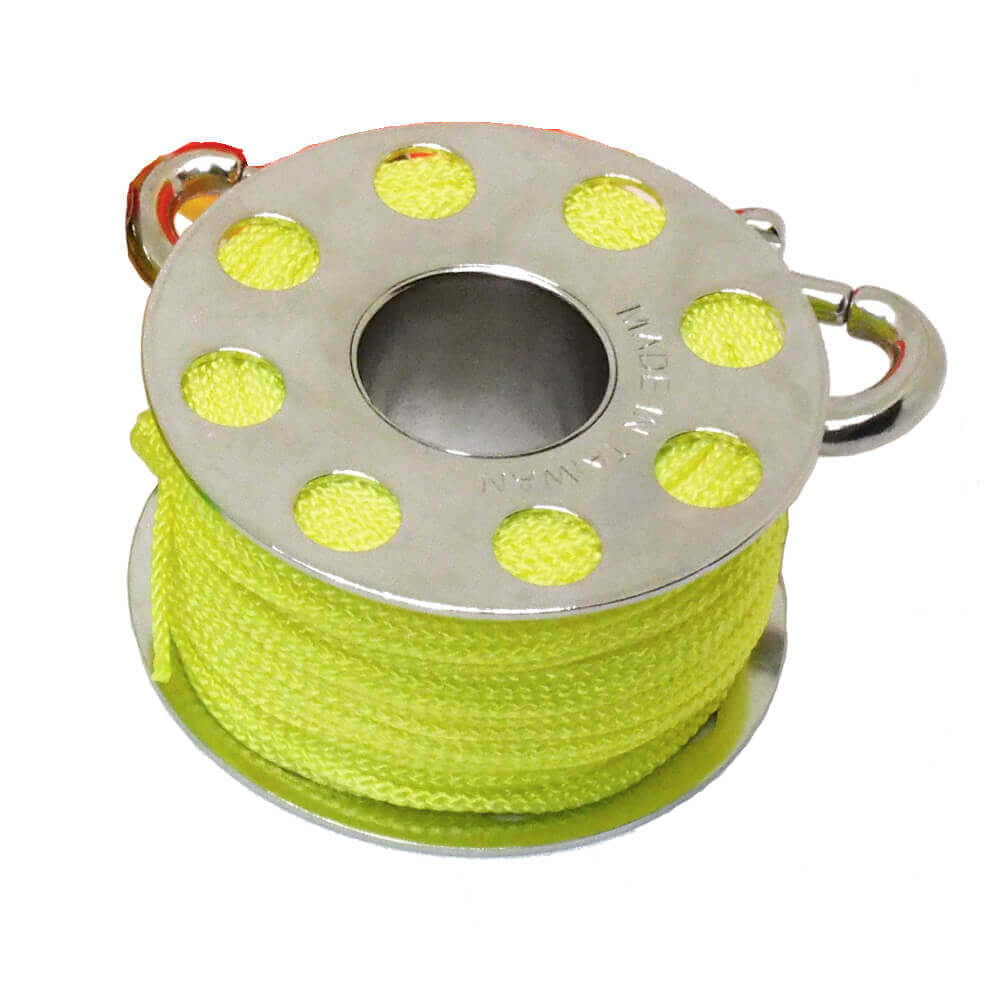 Linehjul Stål Seakodive med 45 meter line og Bolt Snap